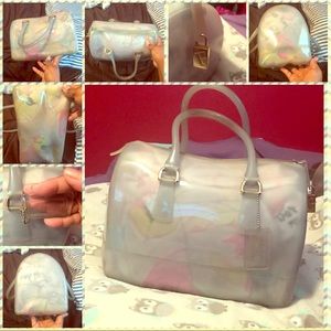 Mint condition Grey Furla Candy jelly Bag !